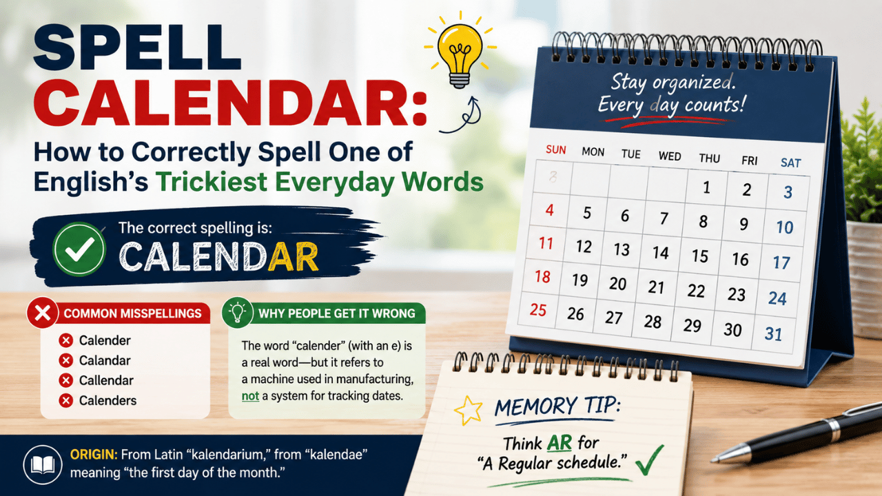 Spell Calendar: How to Correctly Spell One of English’s Trickiest Everyday Words