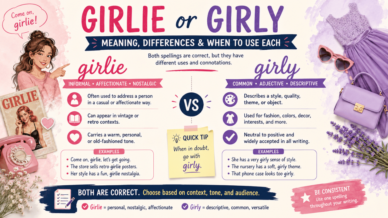 Girlie or Girly: Which Spelling Is Actually Correct?