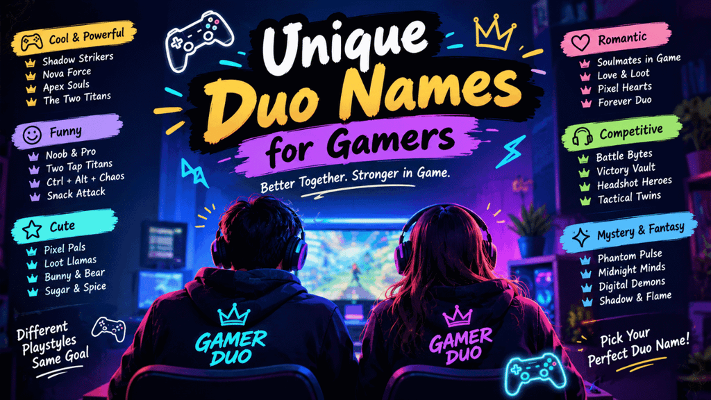 Unique Duo Names for Gamers