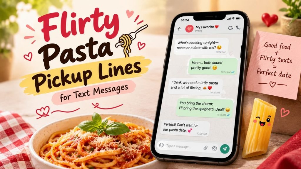 Flirty Pasta Pickup Lines for Text Messages