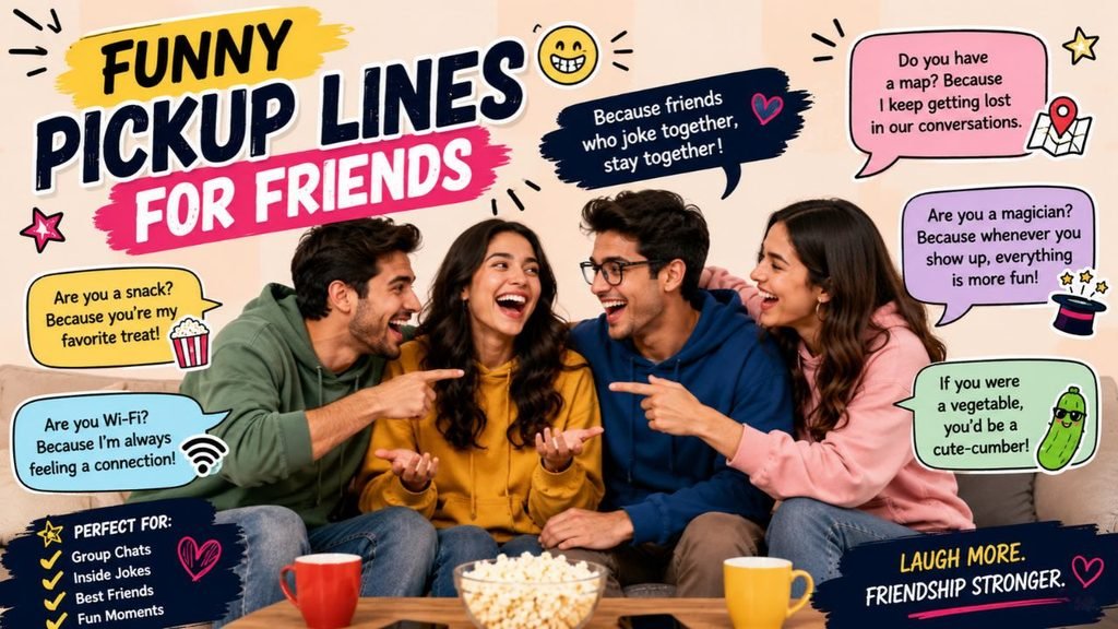 Funny Pickup Lines for Friends