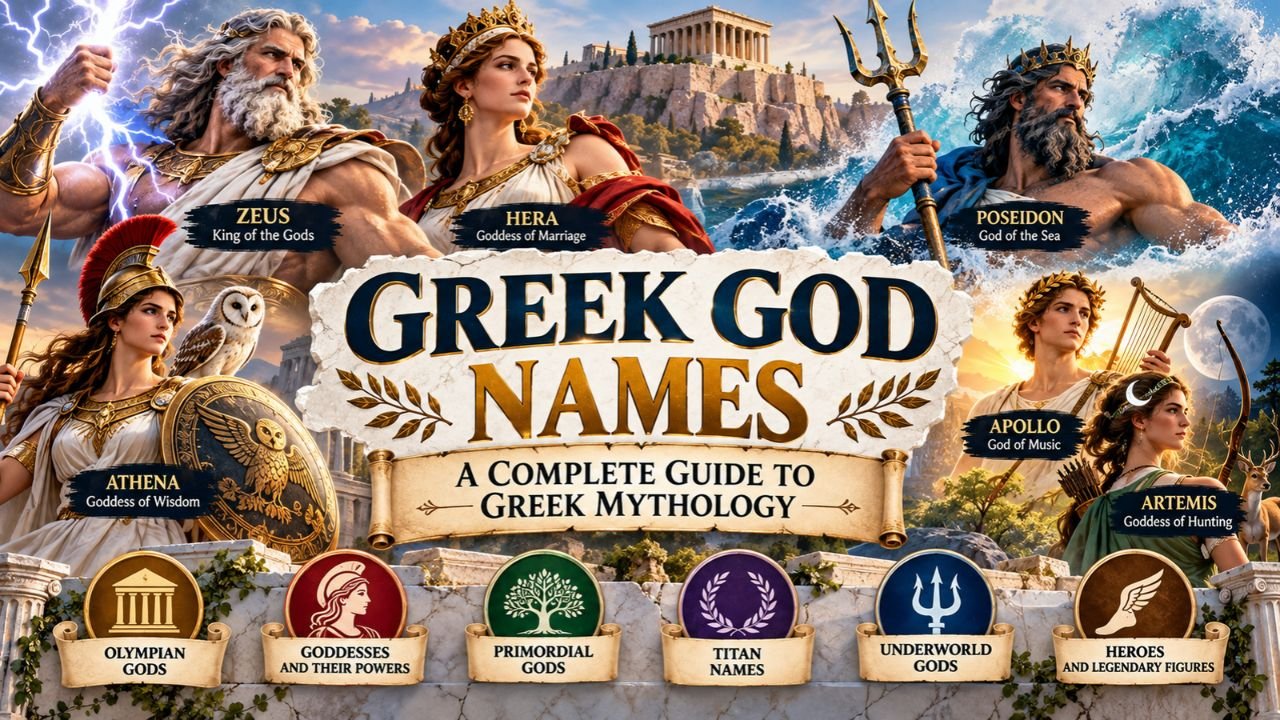 Greek God Names: A Complete Guide to Greek Mythology