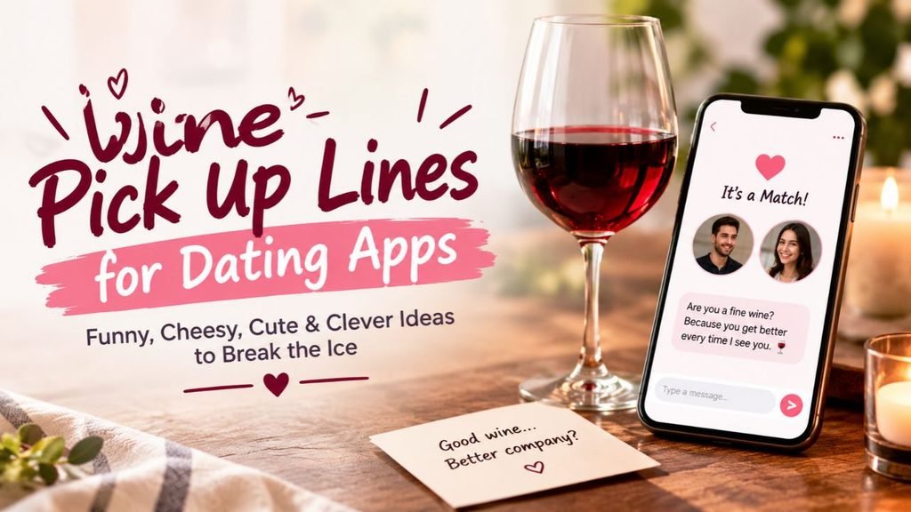 Wine Pick Up Lines for Dating Apps