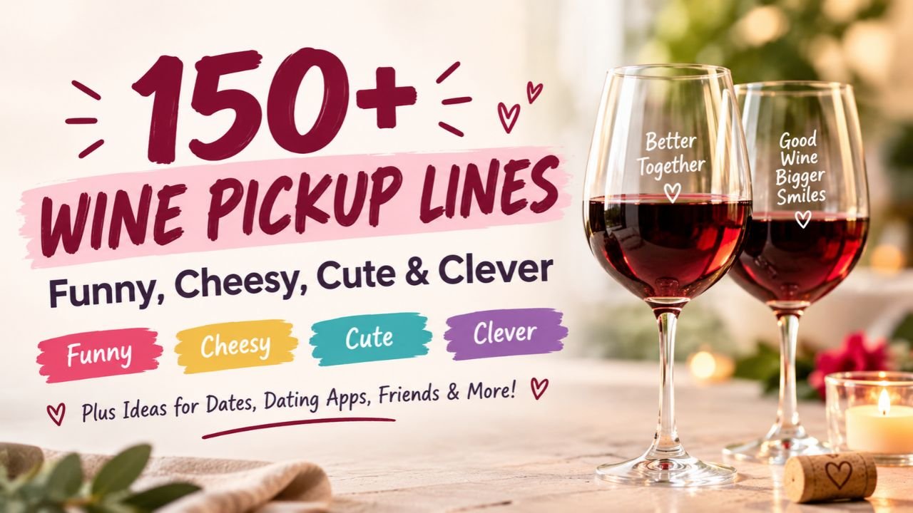 150+ Wine Pickup Lines: Funny, Cheesy, Cute & Clever Ideas